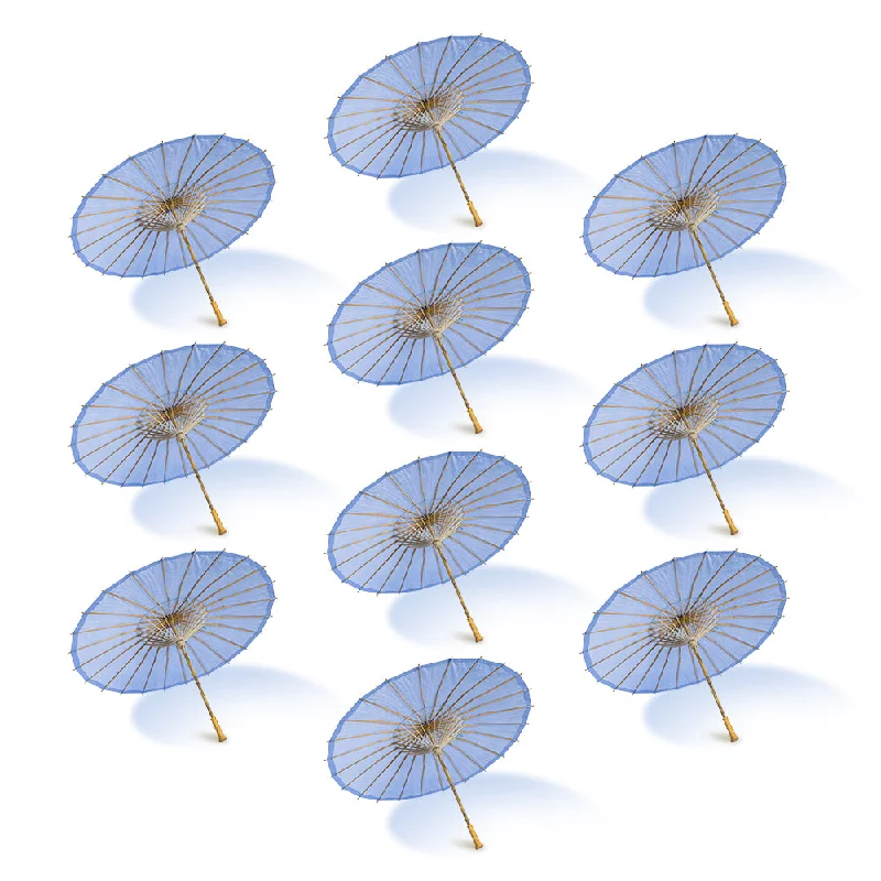 Edison light bulbs for barn lightingBULK PACK (10-Pack) 32" Serenity Blue Paper Parasol Umbrella for Weddings and Parties with Elegant Handle