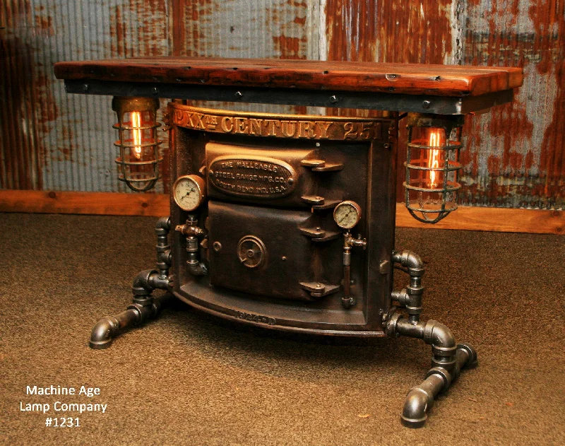 Steampunk Industrial Table/ Console / Side/ Hallway / Boiler Door /  #1231 - SOLD