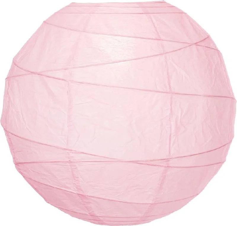 Edison light bulbs for ceiling fansBULK PACK (12) 12" Rose Quartz Pink Round Paper Lantern, Crisscross Ribbing, Chinese Hanging Wedding & Party Decoration