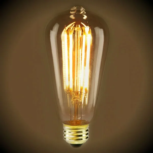 Retro Edison filament light bulbsEdison LED Filament Bulb - 5 Watt - 2200K - Amber Glass