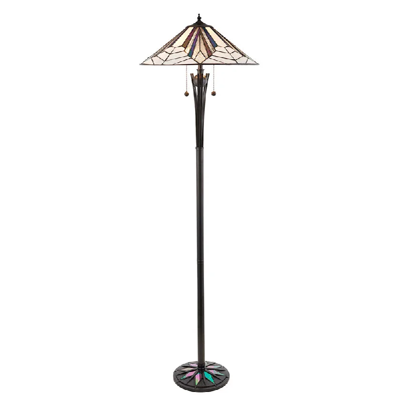 Track lighting with a brushed nickel finishAlcyone Floor Lamp -Black Finish E27