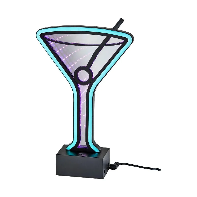 Track lighting for creating a focal pointInfinity Neon Martini Glass