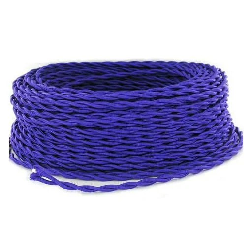 Soft white Edison light bulbsPurple Twisted cloth wire- Per ft. - 18 AWG