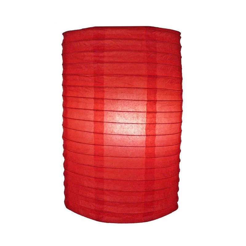 Decorative LED Edison light bulbs for weddings8" Red Cylinder Paper Lantern