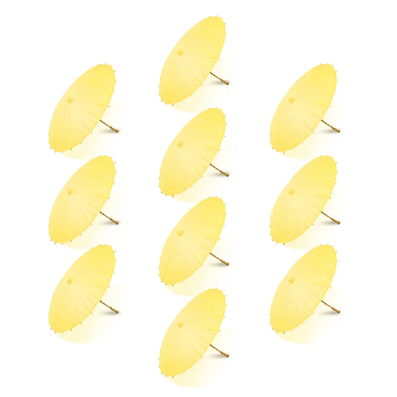 Low wattage Edison light bulbs for ambianceBULK PACK (10-PACK) 32" Lemon Yellow Chiffon Paper Parasol Umbrella with Elegant Handle