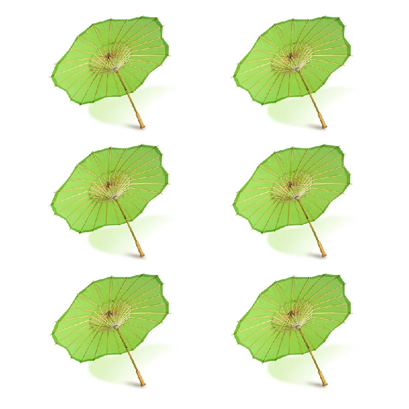 Long lifespan Edison light bulbsBULK PACK (6-PACK) 32" Grass Greenery Paper Parasol Umbrella, Scallop Blossom Shaped with Elegant Handle