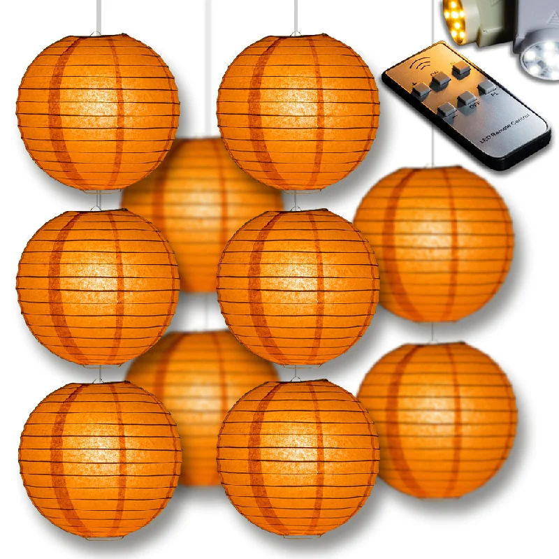 Edison light bulbs for ceiling fansMoonBright Persimmon Orange Paper Lantern 10pc Party Pack with Remote Controlled LED Lights Included