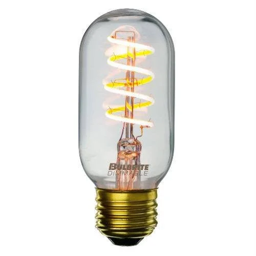 Edison screw base light bulbs12 Bulb Pack - Curved LED Spiral Filament Edison Radio Bulb - 4 Watt - 2200K