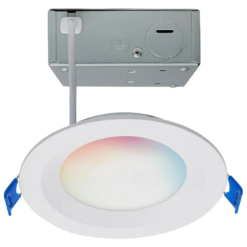 Track lighting for task lighting in workshopsStarfish WiFi - 9 Watt Round - LED Direct Wire - Low Profile Regress Baffle Downlight