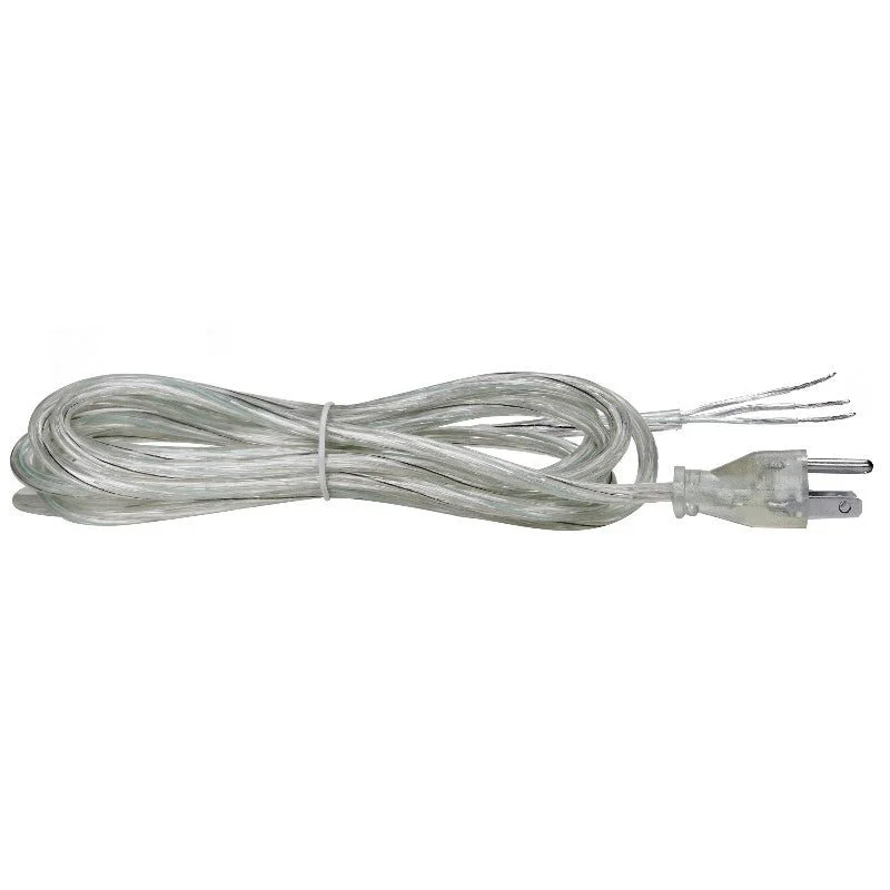 Soft white Edison light bulbsClear Round SVT 3 Conductor Cord set with a molded Plug - 10 ft.