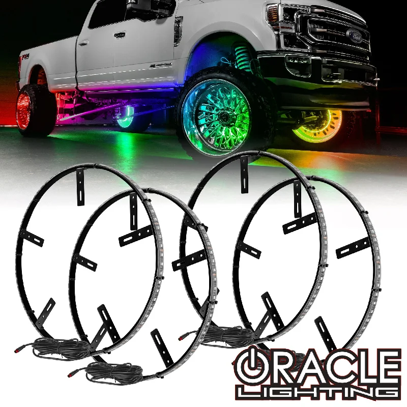 Track lighting for illuminating dining tablesORACLE Lighting LED Illuminated Wheel Rings - ColorSHIFT