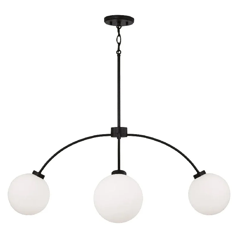 Track lighting with swivel heads for precise aimingAmos Chandelier