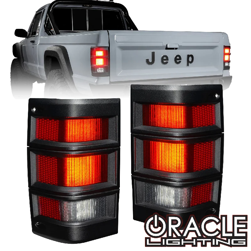 Track lighting with a brushed nickel finishORACLE Lighting Jeep Comanche MJ LED Tail Lights