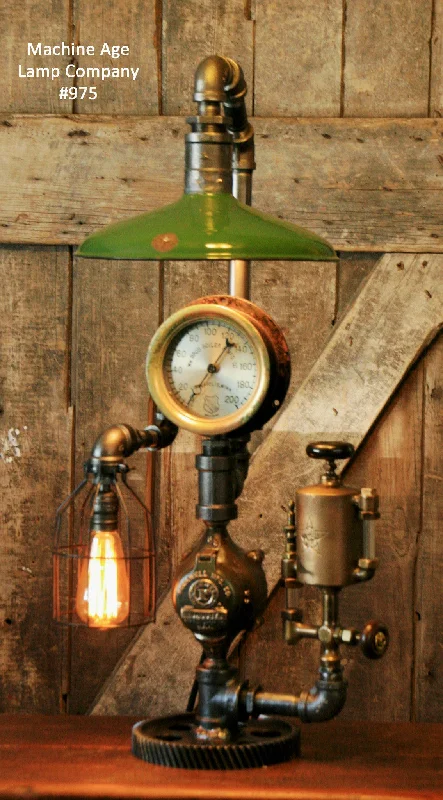 Steampunk Industrial, Shade and Steam Gauge, Oiler Minneapolis #975