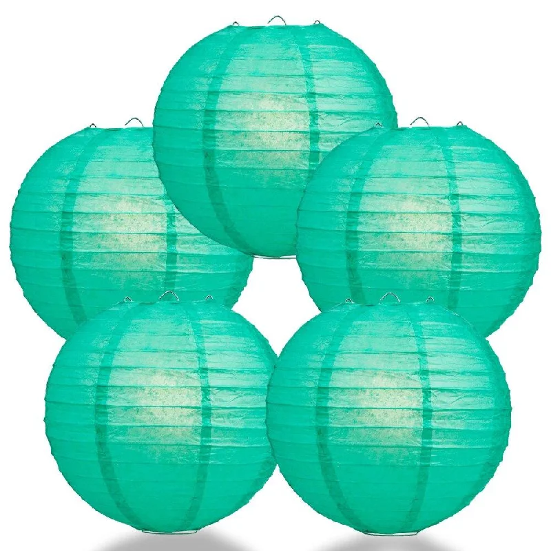 Colored Edison light bulbs (e.g., amber, blue)BLOWOUT 5-PACK 36" Teal Green Jumbo Round Paper Lantern, Even Ribbing, Chinese Hanging Wedding & Party Decoration