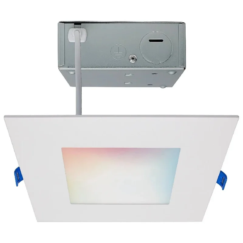 Track lighting with a decorative track designStarfish WiFi - 12 Watt Square - LED Direct Wire - Low Profile Downlight