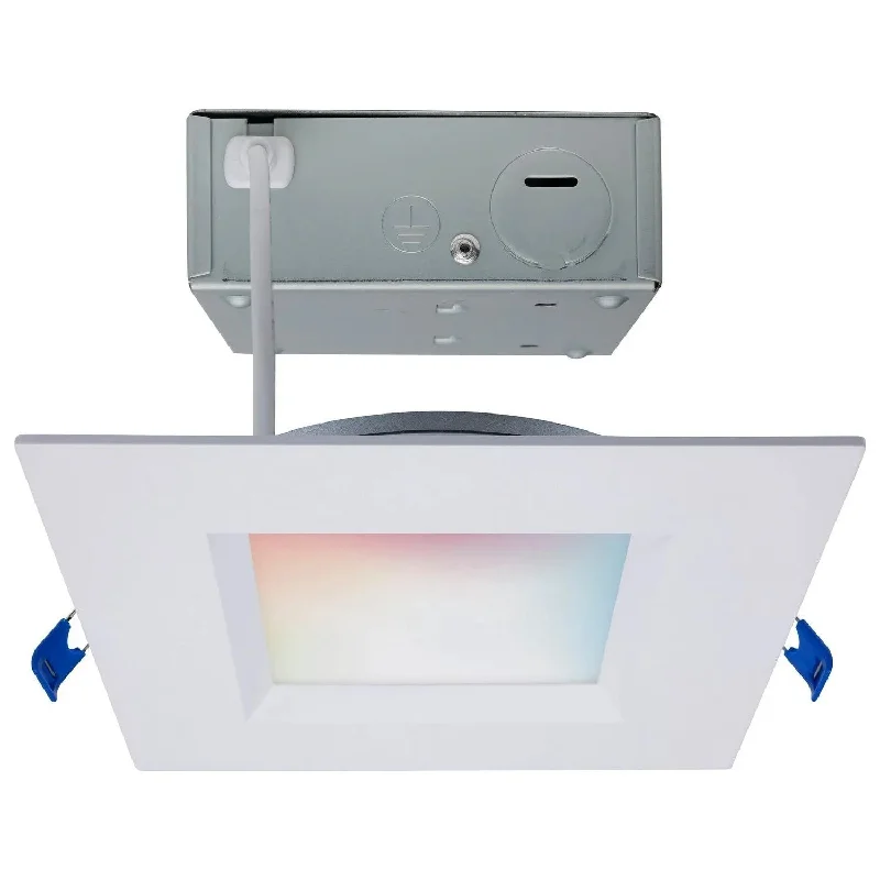 Track lighting for outdoor gardensStarfish WiFi - 12 Watt Square - LED Direct Wire - Low Profile Regress Baffle Downlight