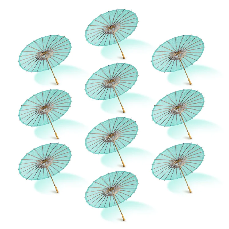 Mercury glass Edison light bulbsBULK PACK (10-Pack) 32" Cool Mint Green Paper Parasol Umbrella with Elegant Handle