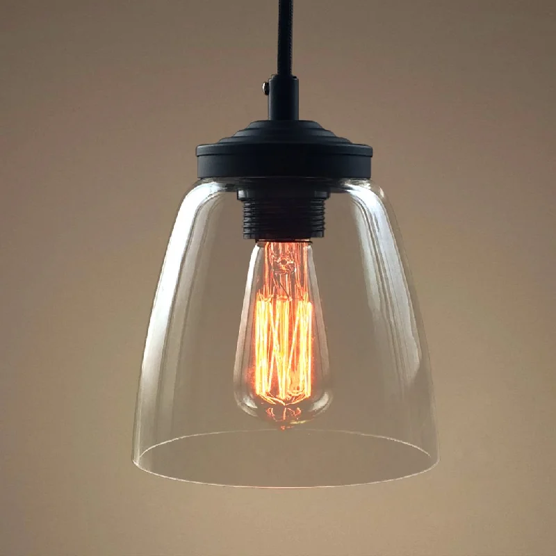 Cloche 1 Light Clear Glass Pendant Light