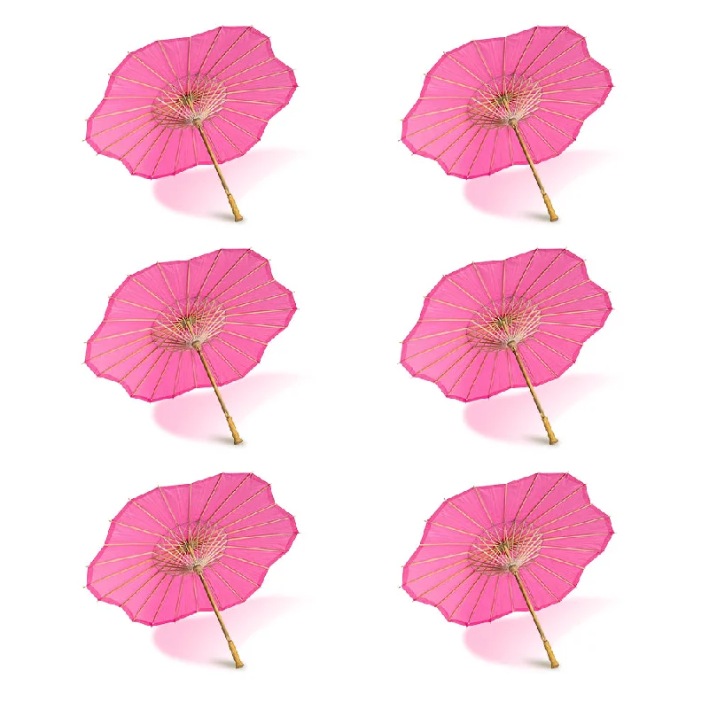 E26 Edison light bulbs with warm glowBULK PACK (6-Pack) 32" Fuchsia Paper Parasol Umbrella, Scallop Blossom Shaped with Elegant Handle