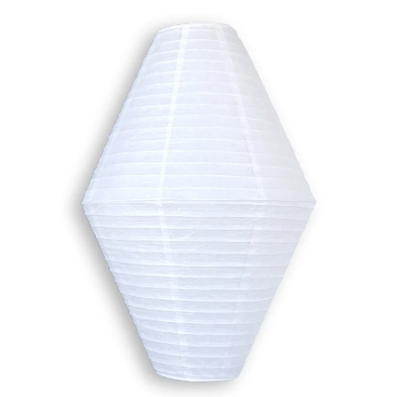 Edison light bulbs for barn lightingWhite Diamond Unique Shaped Paper Lantern, 16-inch x 24-inch