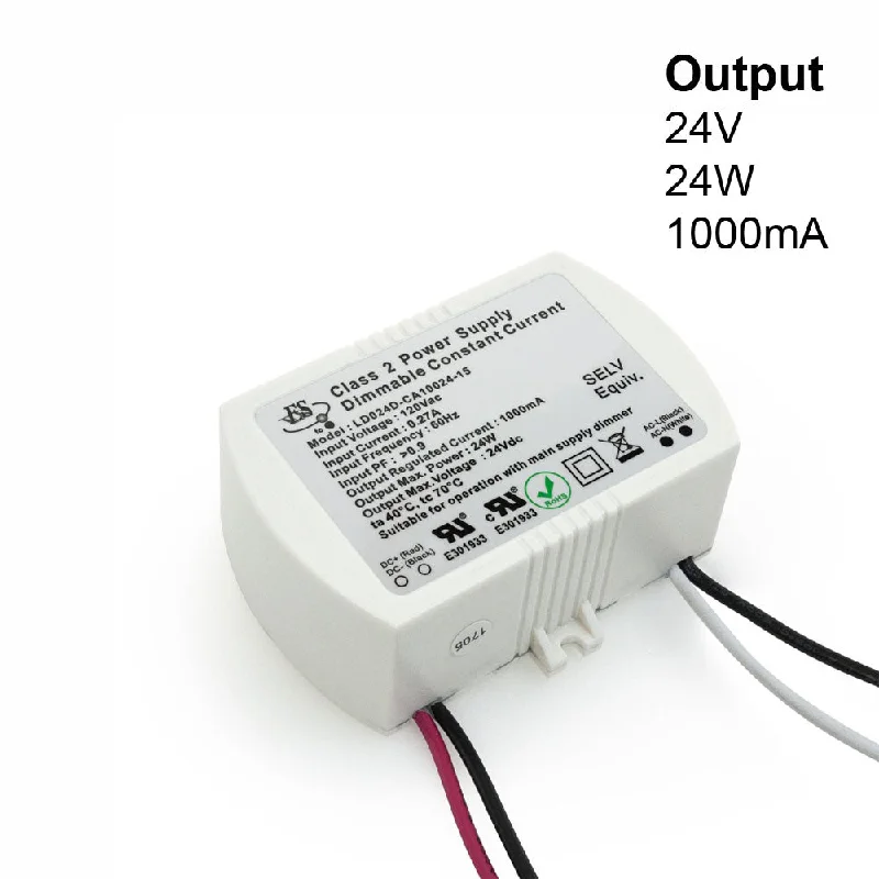 Track lighting for accentuating artworksES LD024D-CA10024-15 Constant Current LED Driver, 1000mA 24V 24W