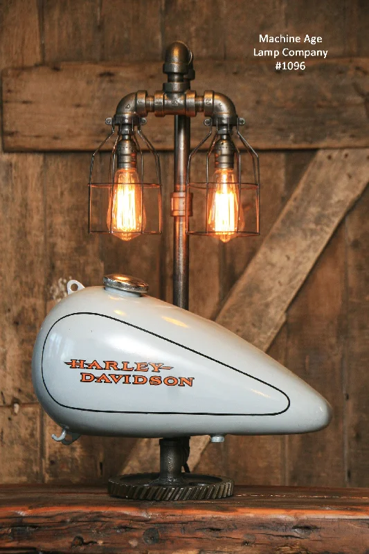 Steampunk Industrial, Motorcycle Harley Davidson Gas Tank Lamp #1096 sold