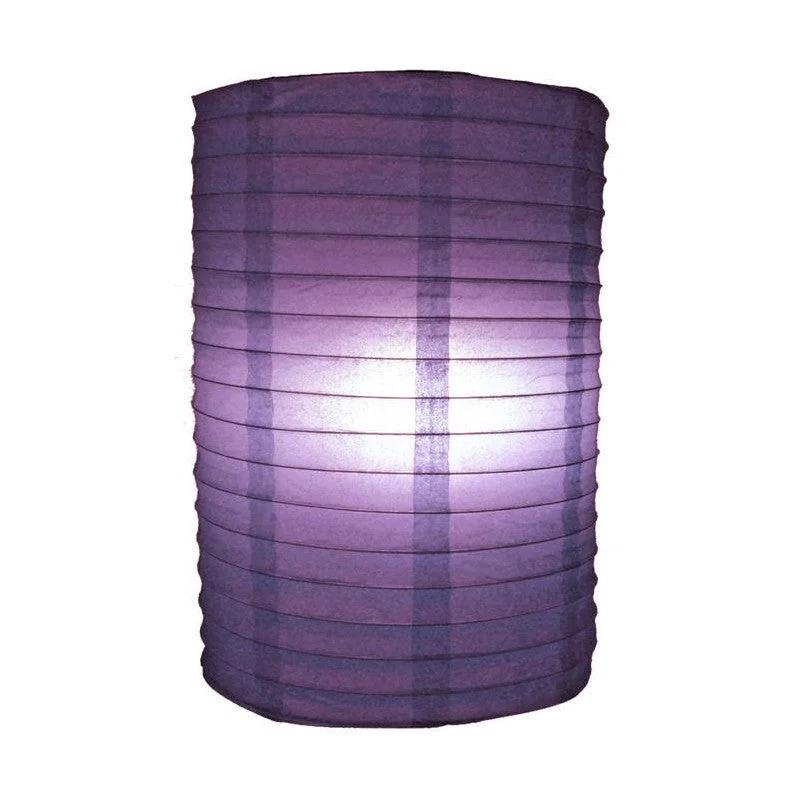 Squirrel cage filament Edison light bulbs8" Dark Purple Cylinder Paper Lantern