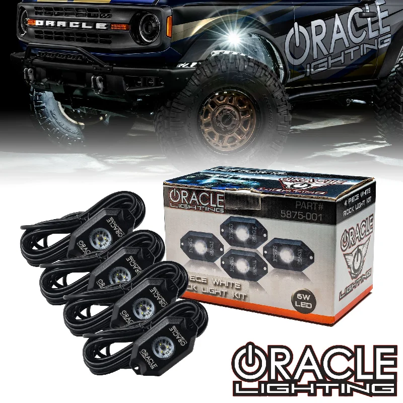 Track lighting with a long - lasting lifespanORACLE Lighting White Underbody Wheel Well Rock Light Kit - 4 Piece