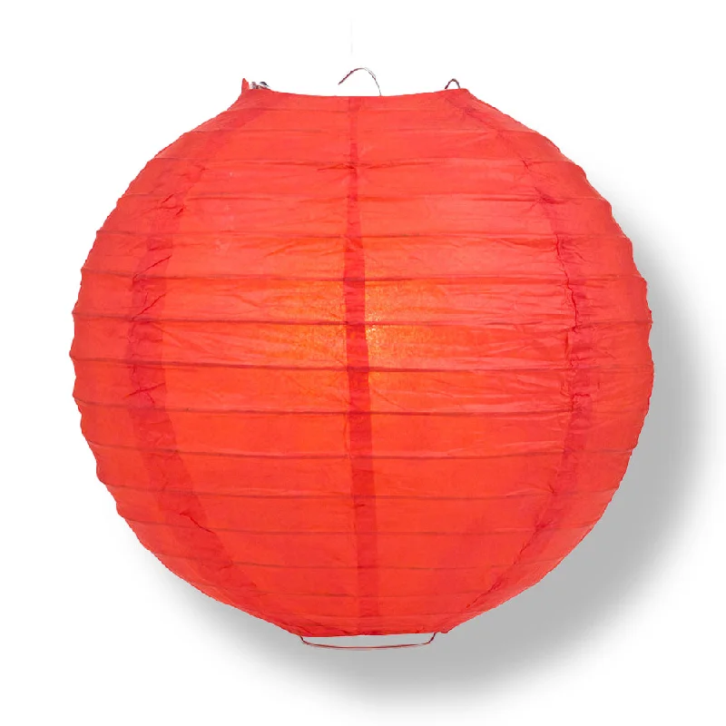 Mercury glass Edison light bulbsBULK PACK (6) 42" Red Jumbo Round Paper Lantern, Even Ribbing, Chinese Hanging Wedding & Party Decoration