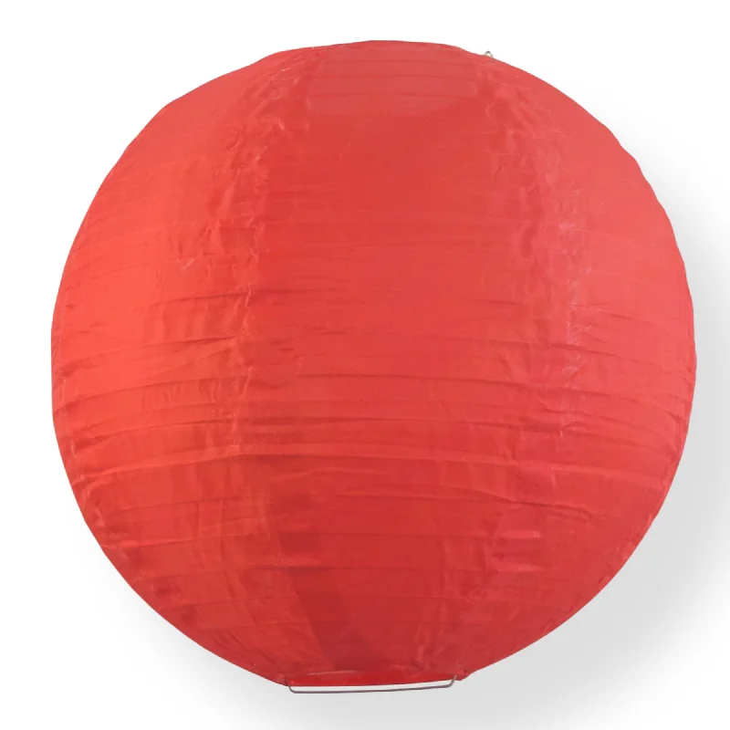 Edison light bulbs for art installations10 Inch Red Shimmering Nylon Lantern, Even Ribbing, Durable, Hanging