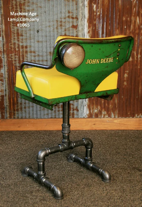 Steampunk Industrial Antique John Deere Tractor farm Chair Chairs Bar Stool #1065 sold