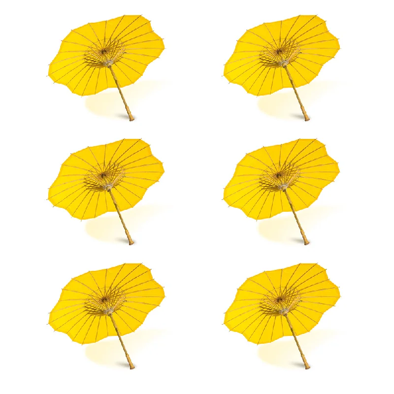 CSA certified Edison light bulbsBULK PACK (6-Pack) 32" Yellow Paper Parasol Umbrella, Scallop Blossom Shaped with Elegant Handle