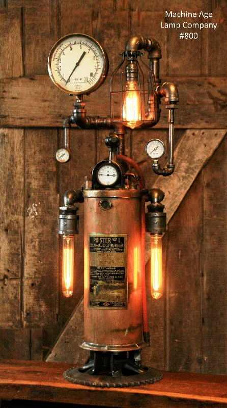 Steampunk Industrial Antique Fire Extinguisher Lamp - #800