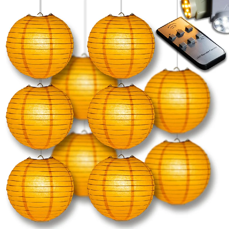 Edison globe light bulbsMoonBright Orange Paper Lantern 10pc Party Pack with Remote Controlled LED Lights Included