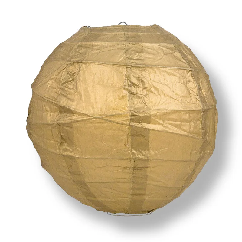 40 watt equivalent Edison light bulbs24" Gold Round Paper Lantern, Crisscross Ribbing, Chinese Hanging Wedding & Party Decoration