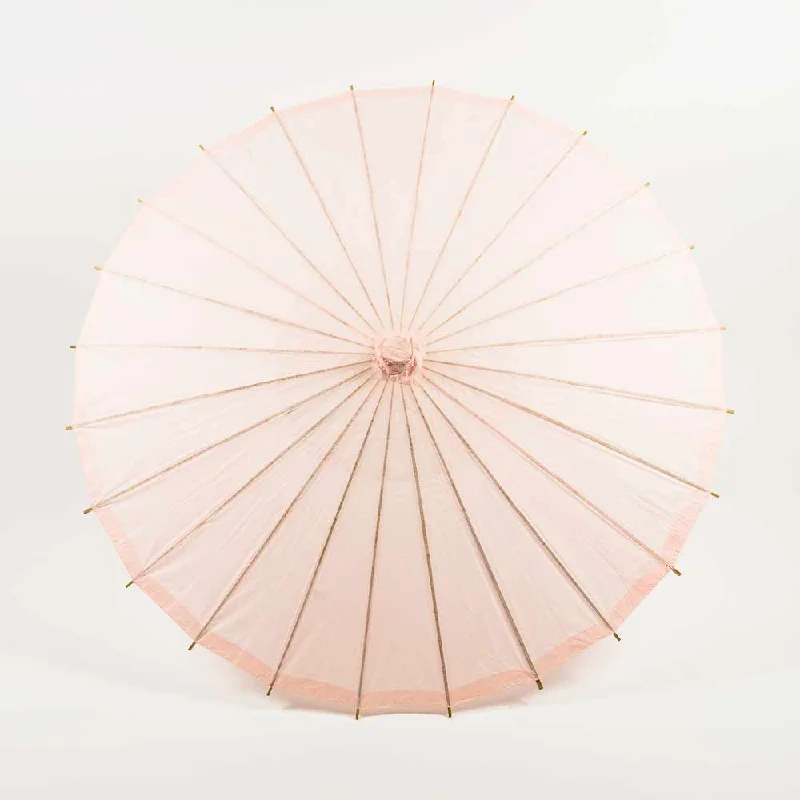 Edison screw base light bulbs32" Rose Quartz Paper Parasol Umbrella for Weddings and Parties with Elegant Handle