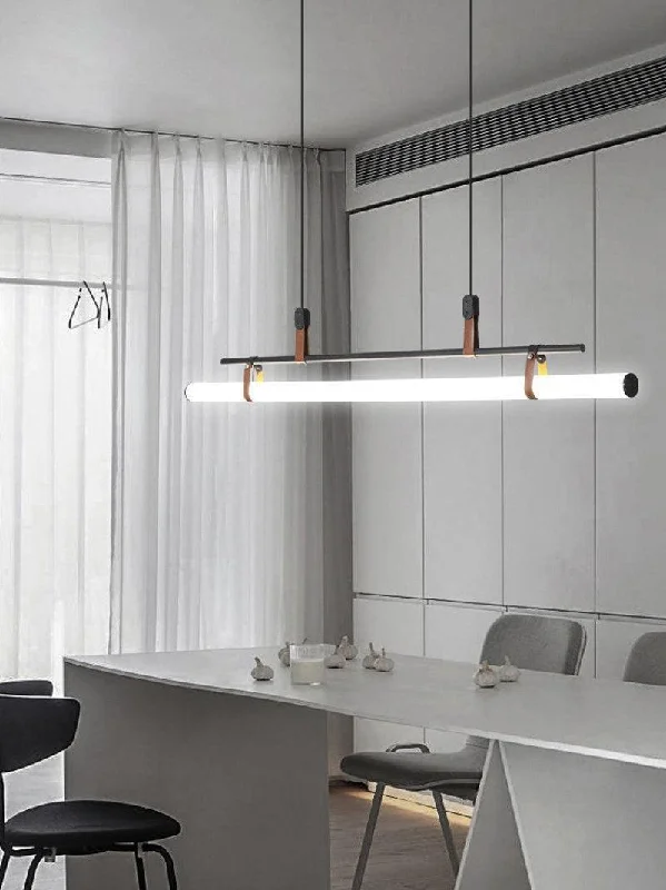 Nickel plated base Edison light bulbsMinimal Belt LED Pendant Lamp