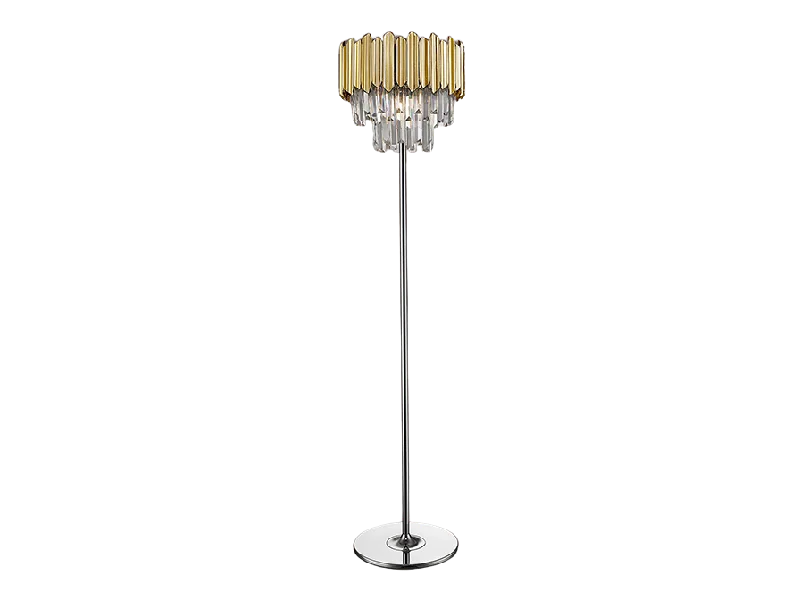 Track lighting for replacing old fluorescent fixturesTiara 3Lt Crystal Floor Lamp - Gold