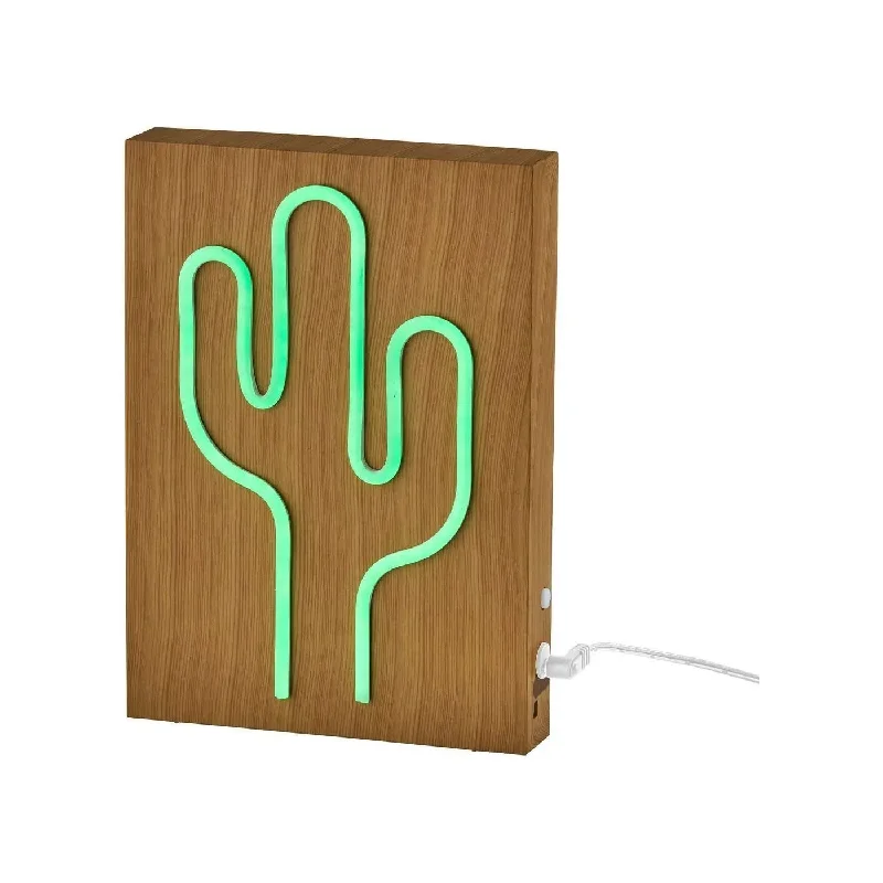 Rustic track lighting for farmhouse decorNeon Cactus LED Table/Wall Lamp