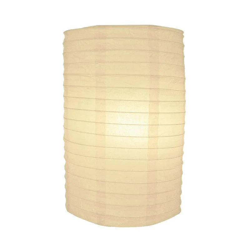 Large size Edison light bulbs for statement pieces8" Beige Cylinder Unique Shaped Paper Lantern