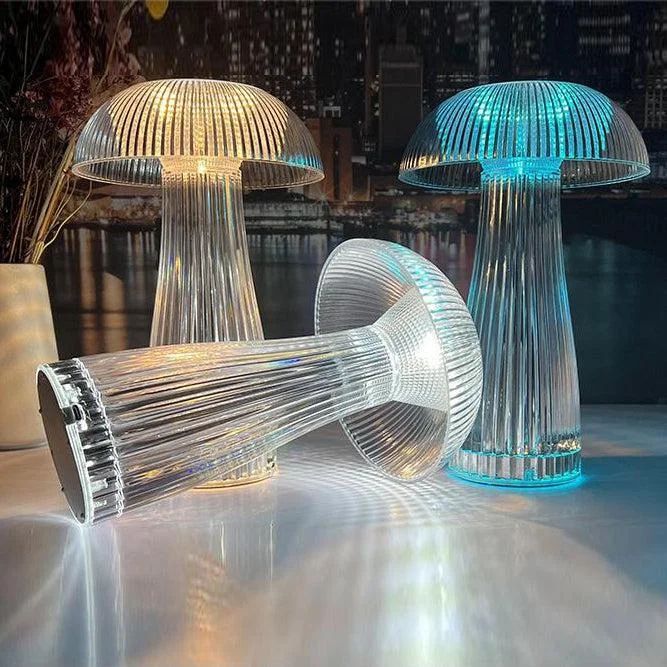 Clear glass Edison light bulbs with spiral filamentsJelly Fish LED Table Lamp