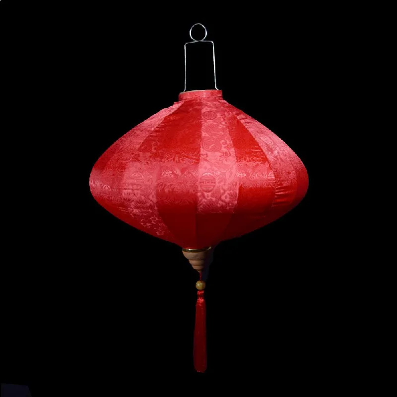 Large size Edison light bulbs for statement piecesXXL Large Red Vietnamese Silk Lantern, Diamond Shaped