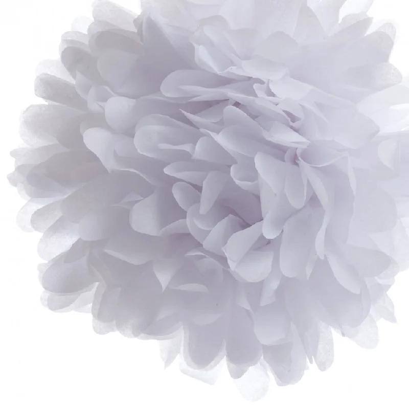 Long lifespan Edison light bulbsEZ-Fluff 8" White Tissue Paper Pom Pom Flowers, Hanging Decorations (4 PACK)