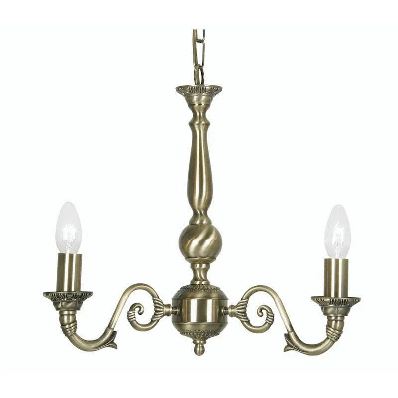 Industrial Iron Chandeliers for Loft - Inspired SpacesOaks Amaro 3 Light Antique Brass Chandelier