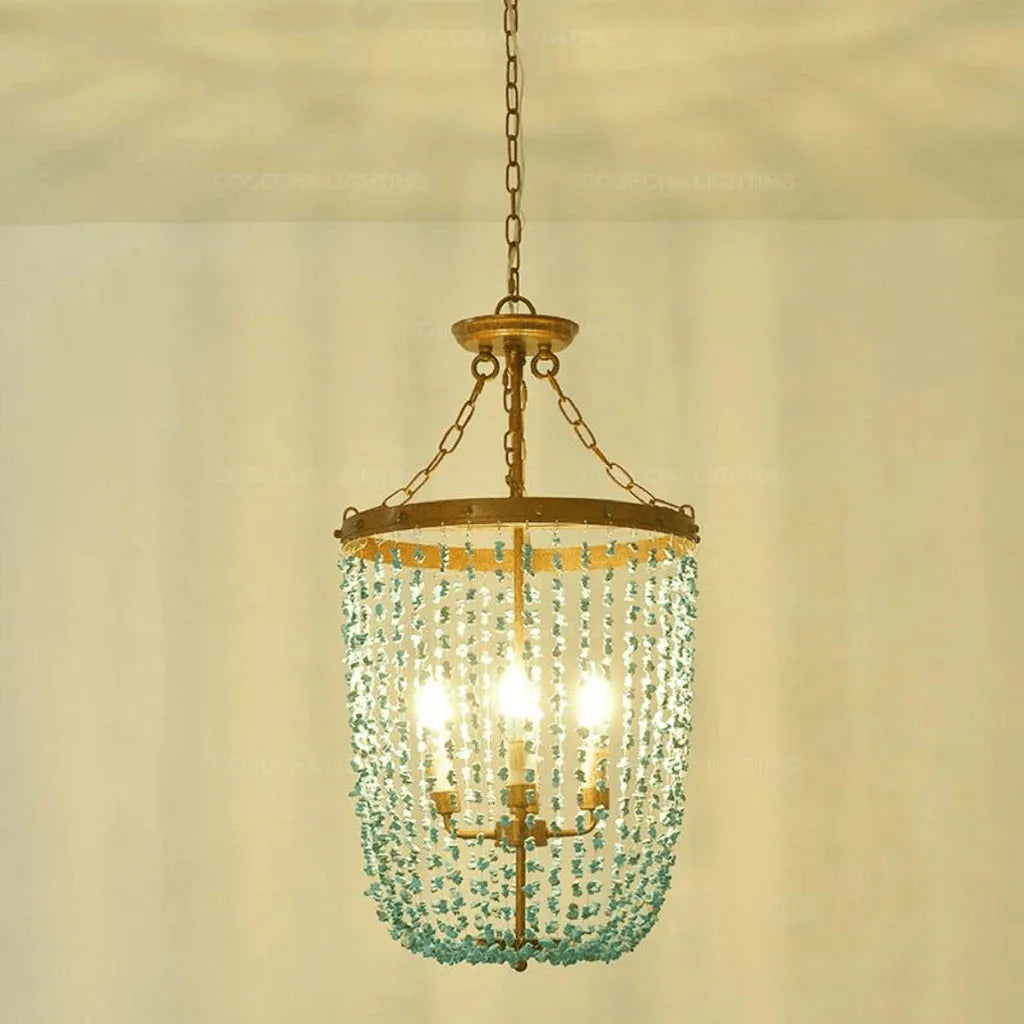 Oversized Chandeliers as a Statement Piece in Living RoomsAqua Gem Bohemian Look Antique Chandelier (9120/4)