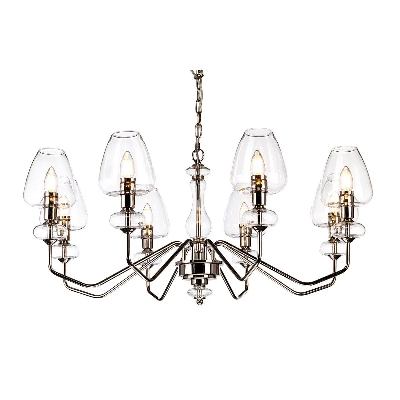 Chandeliers with Multiple Lights for Maximum IlluminationArmand 8 Light Polished Nickel Chandelier - Elstead