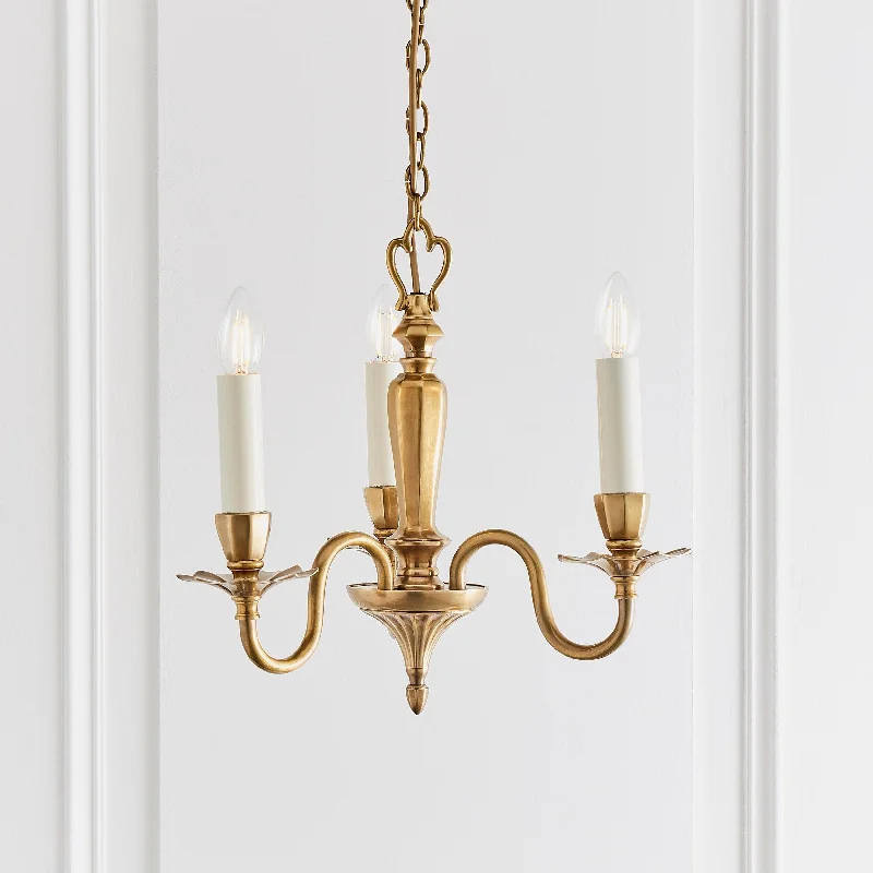 Chandeliers with Clear Crystal for a Sparkling EffectInteriors 1900 Asquith Solid Brass 3 Light Chandelier