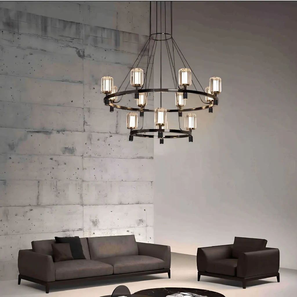 Mid - Century Modern Chandeliers for Vintage AppealAstralux Double Height Chandelier (P0738-16A)