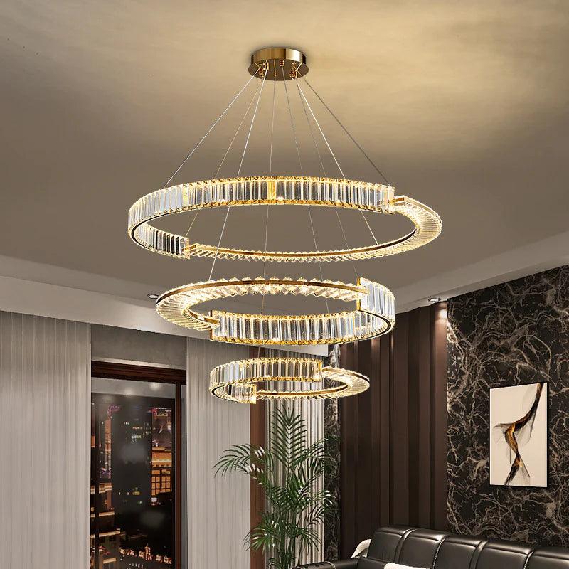 Chandeliers with Sputnik - Style Design for a Futuristic VibeAureum Halo Warm White Crystal Chandelier (9023/3)